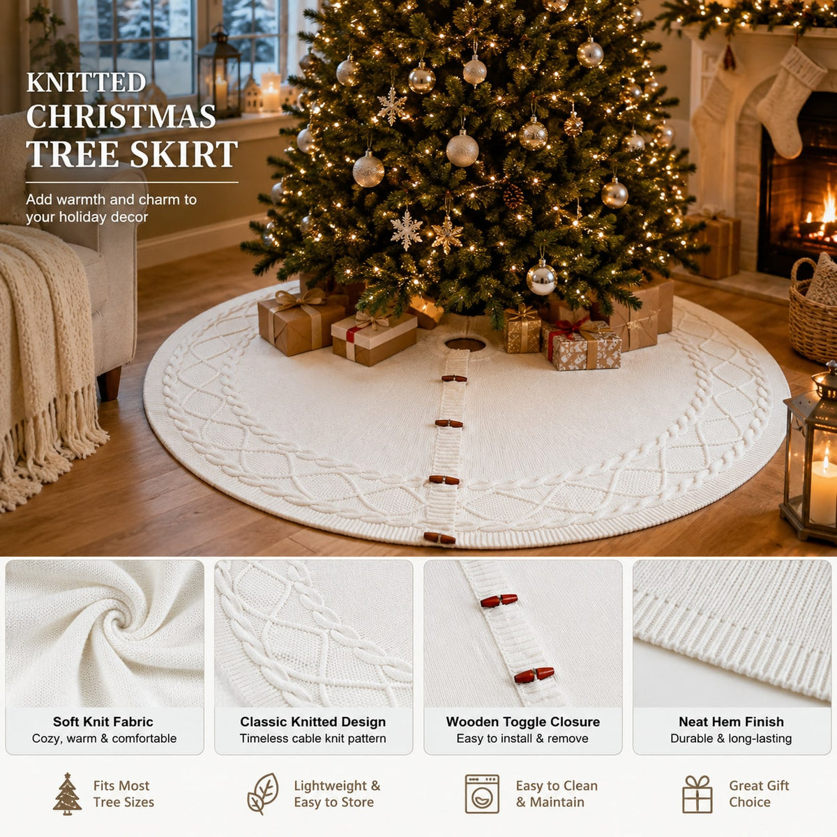 Christmas tree skirt​ | tree skirt​ | Skirts for tree​ | Festive tree skirt​