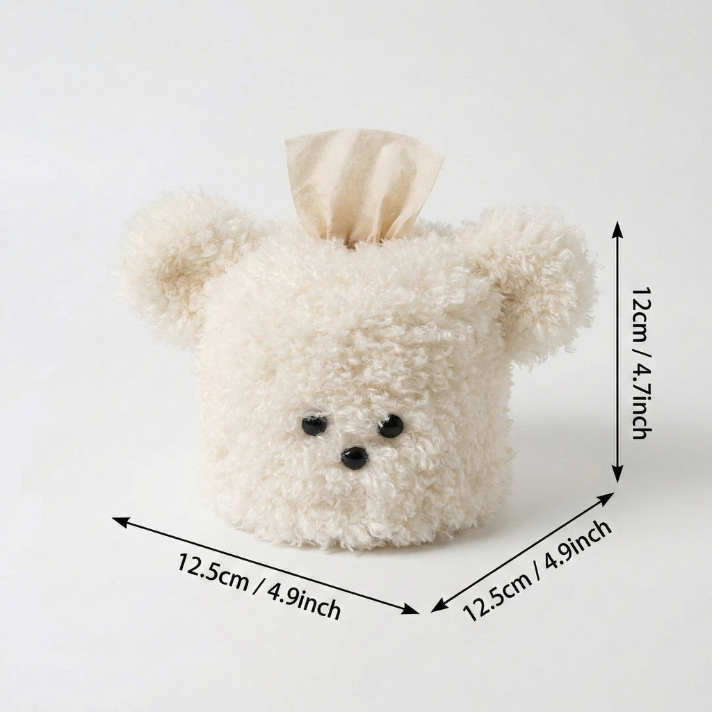Teddy Puppy Plush Tissue Holder