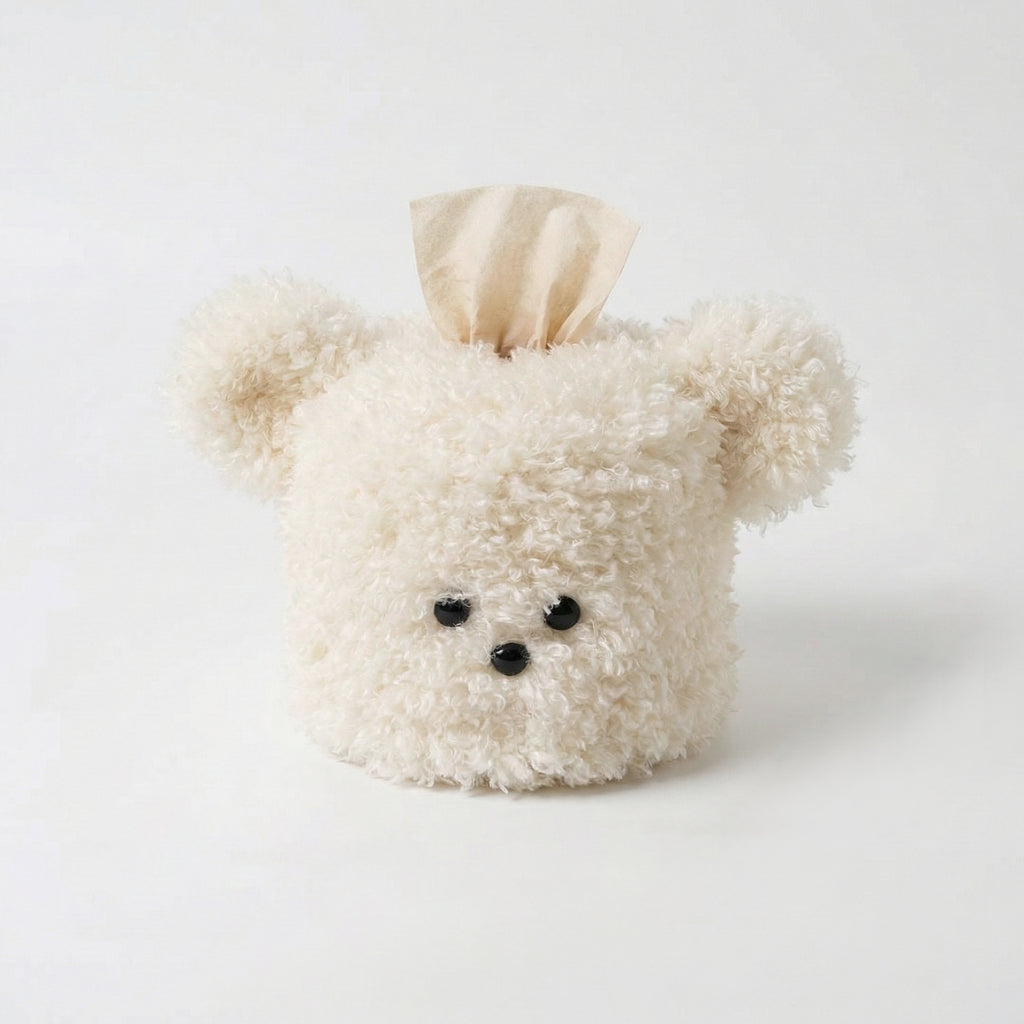 Teddy Puppy Plush Tissue Holder