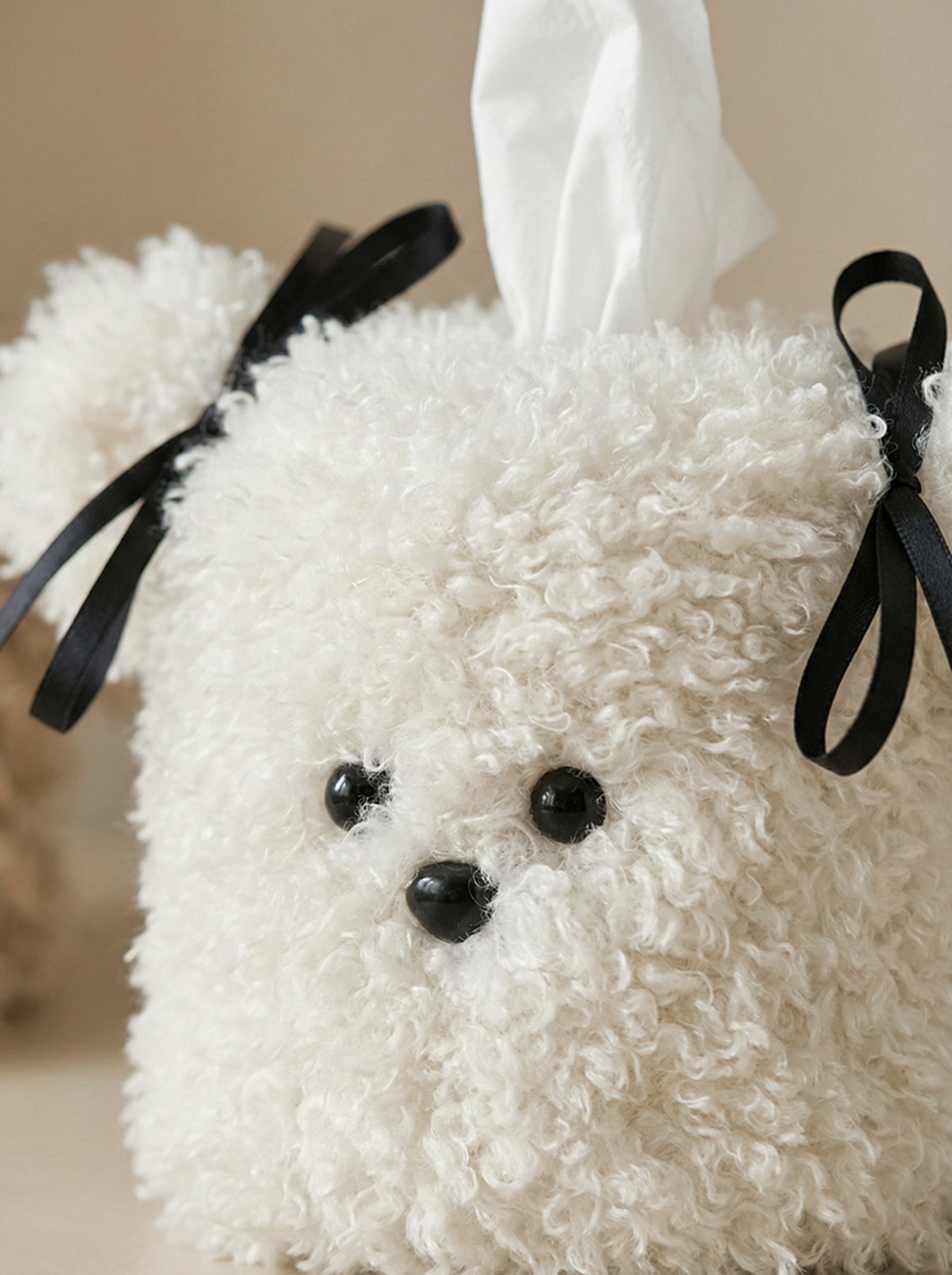 Teddy Puppy Plush Tissue Holder
