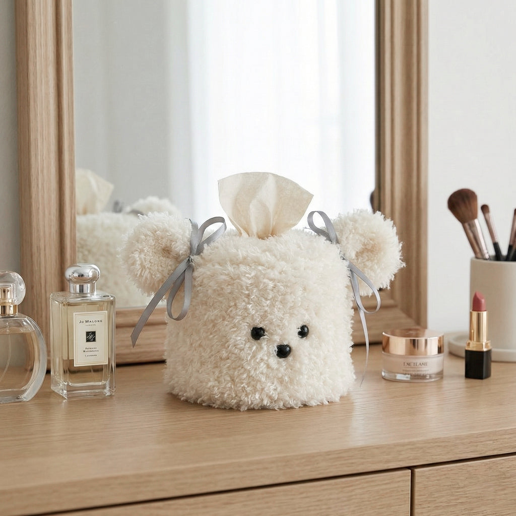 Teddy Puppy Plush Tissue Holder