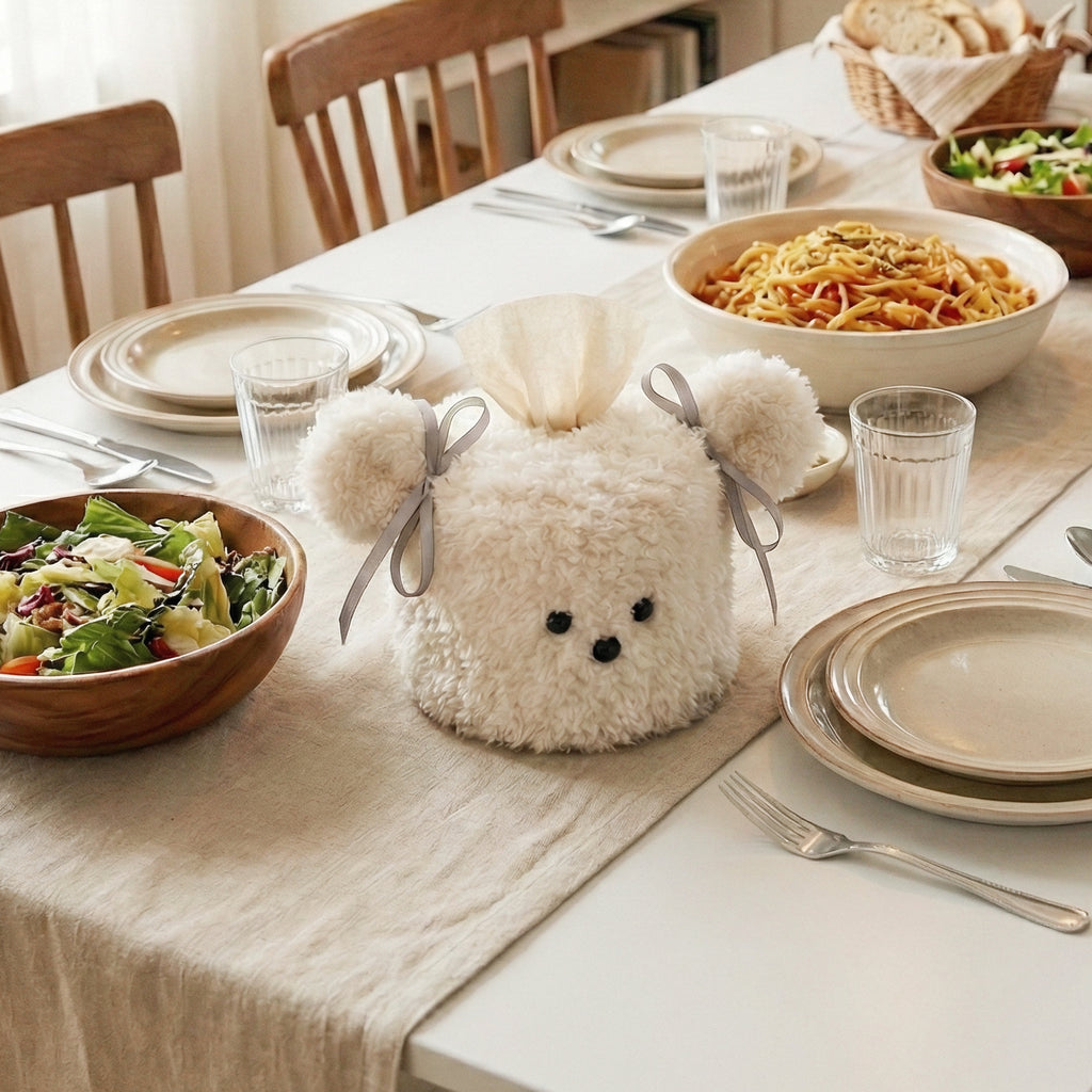 Teddy Puppy Plush Tissue Holder