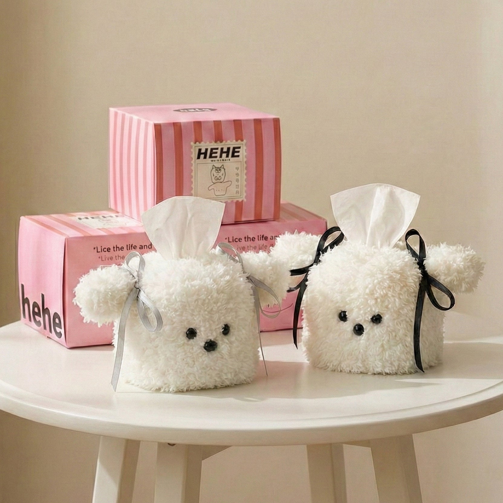 Teddy Puppy Plush Tissue Holder