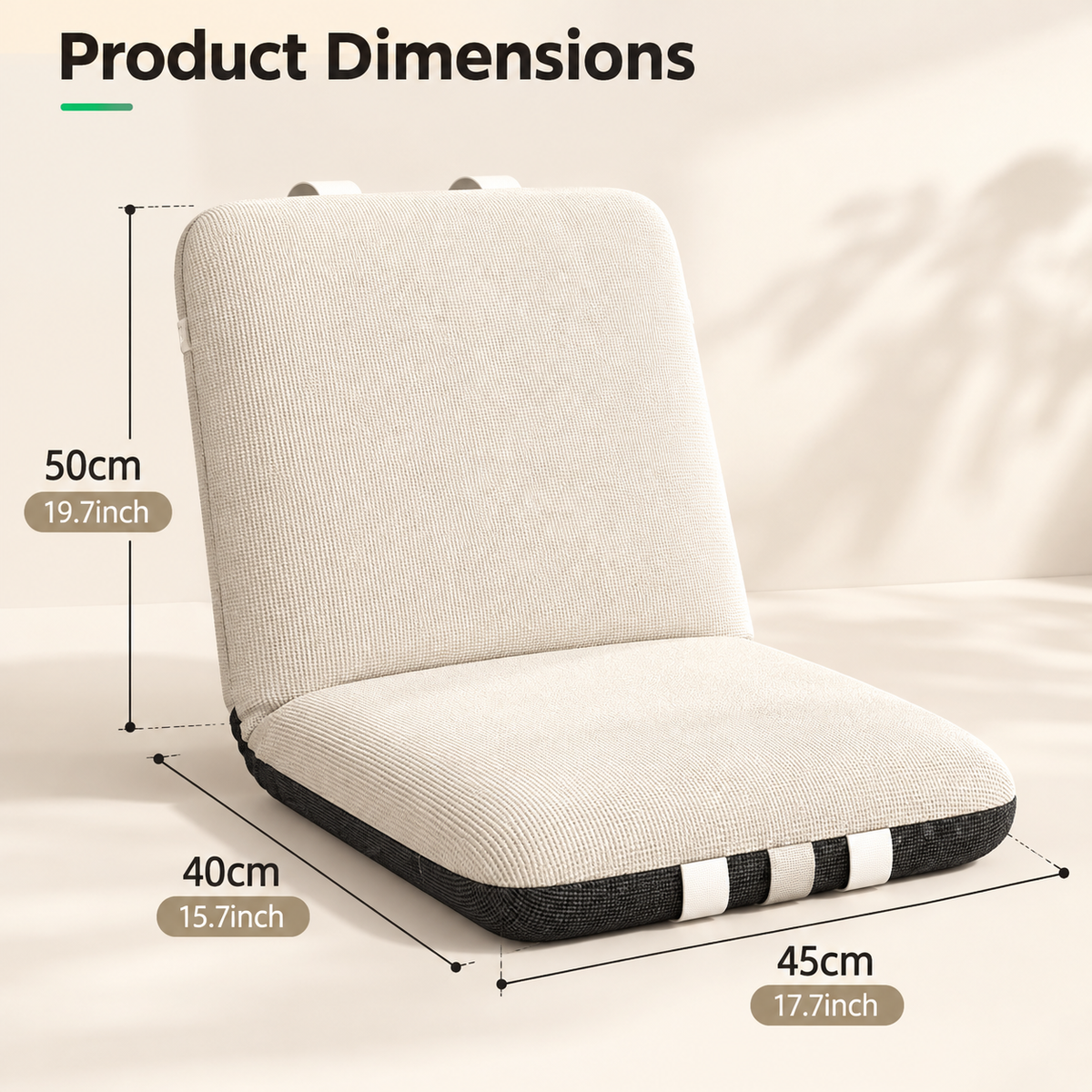 Modern Foldable Floor Chair – Portable Lazy Lounge Chair with Soft Cushion, Space-Saving Foldable Design for Living Room, Bedroom & Small Spaces