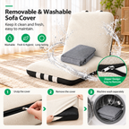 Modern Foldable Floor Chair – Portable Lazy Lounge Chair with Soft Cushion, Space-Saving Foldable Design for Living Room, Bedroom & Small Spaces