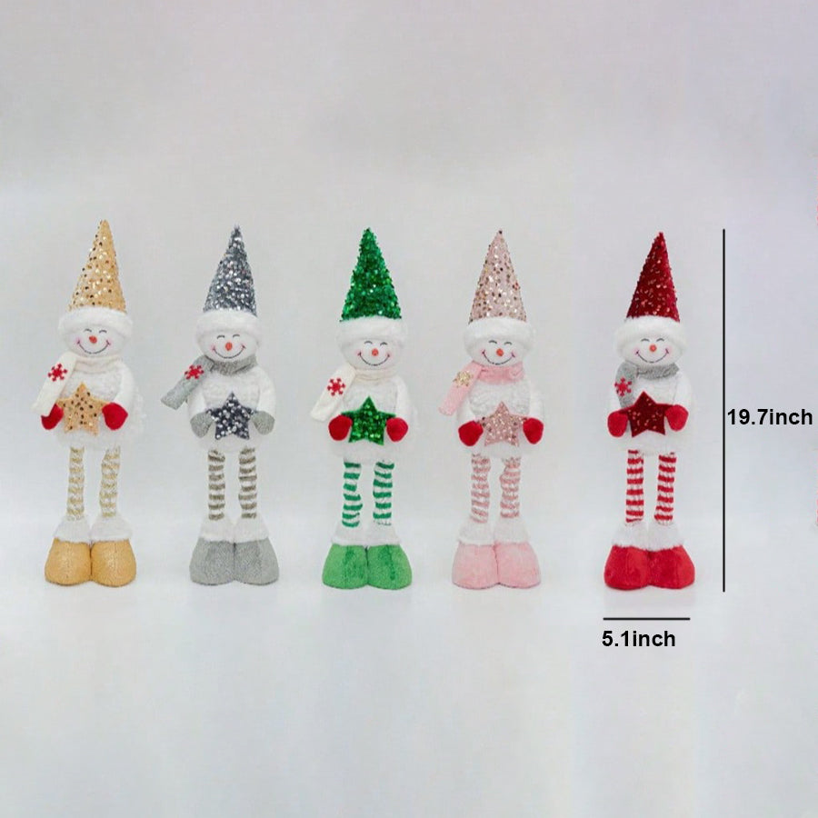 Christmas snowman figurine dimensions: 19.7 inches high and 5.1 inches wide
